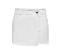 ONLY ONLTexas Life Reg - Pantalones Cortos de Mezclilla para Mujer, Blanco, XXL