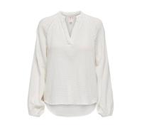 ONLY ONLTHYRA - Camiseta para Mujer con Mangas de Globo, Cuello en V, Material crepé, Espalda Larga, Cloud Dancer, L