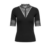 ONLY Onltilde Highneck S/S Jrs Noos Top Básico De Cuello Alto De Manga Corta, Negro, XS Mujeres