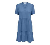 ONLY Onltiri-Goa SS V-NEC Lin Bl Dress CC Pnt, Riviera, XL Mujeres