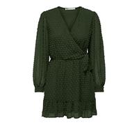 ONLY Onltiva L/S Dobby Fake Wrap Dress Wvn Vestido, Rosin, M para Mujer
