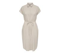 ONLY Onltizana Neri Cotton S/S Dress Wvn Noos Vestido Midi, Gris, M para Mujer