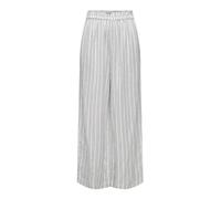 ONLY Onltokyo HW Linen Blend Stripe Pnt Noos Pantalones de Tela, Blanco Brillante, XL / 32L para Mujer