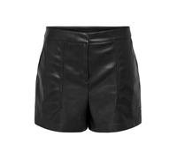 ONLY ONLTRICIA Faux Leather Shorts OTW Noos, Pantalones Cortos de Cuero Mujer, Black,