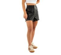 ONLY ONLTRICIA Faux Leather Shorts OTW Noos, Pantalones Cortos de Cuero Mujer, Black,