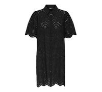 ONLY Onlvalais S/S Dress Wvn Noos Elegante Vestido con Detalles Tejidos para Primavera/Verano, Negro, M Mujeres