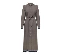 ONLY Onlveda Border L/S Long Dress Wvn, Negro, L Mujeres