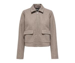 ONLY Onlvela Zip Short Jacket Otw Onlvela Otw - Chaqueta corta con cremallera para mujer (1 unidad), Gris pardo., XL