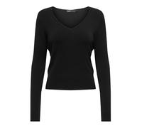 ONLY Onlvenice Life LS Vneck Jersey Nca KNT, Negro, S