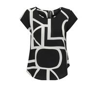 Only Onlvic S/S AOP Top Noos Ptm Camiseta, Black/AOP: Marítimo Gran Logotipo, 42 Mujer