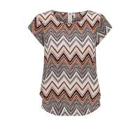 Only Onlvic S/S AOP Top Noos Ptm Camiseta, Cloud Dancer/AOP: Arabian Zigzag, 42 Mujer