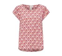 ONLY Onlvic S/S AOP Top Noos Wvn, Equestrian Red, 38 Mujeres