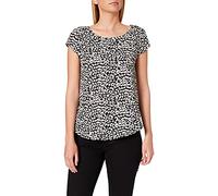 ONLY Onlvic SS AOP Noos PTM Top Camiseta Blusa Blusa Camisa Camiseta para Mujer Camisa Chic Mujer, Negro/Aop: ponche de huevo Leo, 38