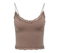 ONLY Onlvicky Lace Seamless Cropped Top Noos, coñac, L-XL Mujeres