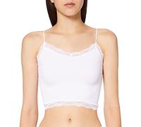 ONLY Onlvicky Noos-Top de Encaje sin Costuras, Blanco Brillante, L-XL para Mujer
