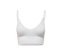 ONLY Onlvicky Top Noos Acanalado sin Costuras con Cuello en V Corsé, Semitransparente, Blanco Brillante, S/M para Mujer