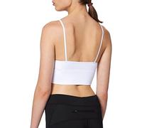 ONLY Onlvicky Top Noos Acanalado sin Costuras con Cuello en V Corsé, Semitransparente, Blanco Brillante, S/M para Mujer