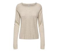 ONLY Onlvienna LS O-Neck CC Knt Suéter pulóver, Color Gris. Detalle: Melange, M para Mujer