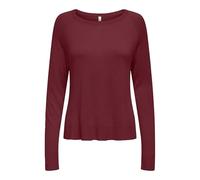 ONLY Onlvienna LS O-Neck Knt Nca, Rojo Oscuro, M para Mujer
