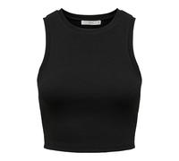 Only Onlvilma S/L Cropped Camiseta Sin Mangas Jrs Noos Top, Mujer, Negro, XS