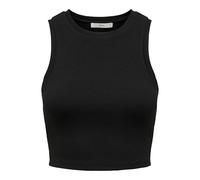 Only Onlvilma S/L Cropped Tank Top Jrs Noos Camiseta sin Mangas, Negro, M para Mujer