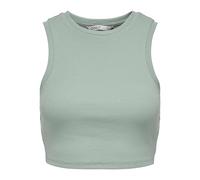 Only Onlvilma S/L Cropped Tank Top Jrs Noos Camiseta sin Mangas, Verde, L para Mujer