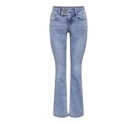 Only Onlwauw - Cruzado de Cintura Media para Mujer, Mezclilla De Color Azul Claro, S / 30L
