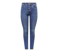ONLY Onlwauw HW Fly But Poc Skin Dnm Jeans, Medio De Mezclilla Azul, MW x 30L para Mujer