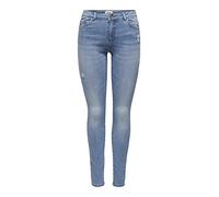 Only Onlwauw Life Mid SK DEST Bj759 Noos Jeans, Light Medium Blue Denim, 34W / 30L para Mujer