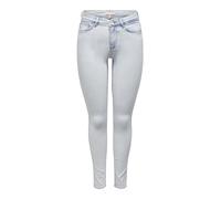 ONLY Onlwauw Mid Skinny Bj692 Vaqueros Ajustados, Azul, MW x 30L para Mujer