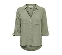 ONLY Onlyasmin Shirt Asmin-Siesta LS Linen Bl-Camiseta Pnt, Deep Lichen Green, XS Mujeres