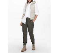 Only Only - Chaleco de mujer ultraligero con capucha. Blanco hielo Talla 34