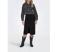 Only Onlbianca Midi Skirt DNM Rea Noos Rock, Negro Lavado, L