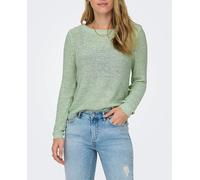 Only Only - Jersey de mujer de manga larga y cuello redondo. Verde anticuario