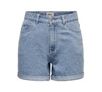 Only Only - Pantalón corto denim de mujer mom fit. Azul claro Talla 34