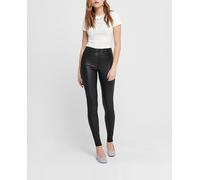 Only Only - Pantalón de mujer polipiel cintura alta. Negro 36 - 32