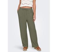 Only Only - Pantalón largo ancho de mujer. Verde oscuro Talla 38