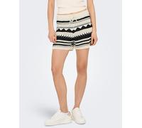 Only Only - Shorts de punto a rayas de mujer. Beige