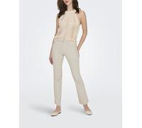 Only Only - Vaquero crop de mujer flare. Nude Talla 42