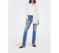 Only Only - Vaquero de mujer recto con cinco bolsillos. Azul Talla 34-36 - Largo 32