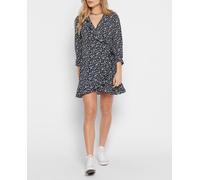 Only Mujer Onlcarly L/s Wrap Short Dress Wvn Vestido Informal Not Applicable, Cielo Nocturno, 34