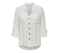 Only Onlyasmin L/S Wvn Noos - Camiseta Camiseta, Mujer, Blanco Nieve., XL