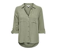 ONLY Onlyasmin Shirt Asmin-Siesta LS Linen Bl-Camiseta Pnt, Deep Lichen Green, XS Mujeres