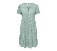 ONLY Onlzally Life S/S Thea Dress Noos Mujer Vestido Corto Verde/Blanco S 100% Viscosa