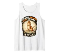 Only Orange We Want is a Cat Hilarantes Felinos Gatos Chistes Camiseta sin Mangas