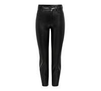 Only Onlemily Hw St Ank Faux Leather Pnt Noos, Pantalón Mujer, Black, S