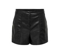 ONLY ONLTRICIA Faux Leather Shorts OTW Noos, Pantalones Cortos de Cuero Mujer, Black,