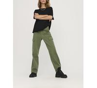 Only Pantalón recto cargo de mujer. Verde oscuro 33 / 32
