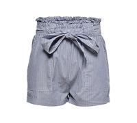 Only Nos Mujer Onlsmilla Stripe Belt Dnm Shorts Noos Pantalones Cortos Not Applicable, Multicolor (Medium Blue Denim Stripes: W/Stripes), 36 (Talla del Fabricante: X-Small)