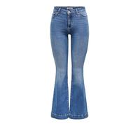 ONLY Pantalones Acampanados para Mujer de Cintura Media, Estilo Retro, Acampanados, Onlblush, Mediados retroflared DNM Dia550 Noos, Medio De Mezclilla Azul, S / 30L